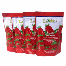 56g tomato paste in standing sachet 100% tomato without additives